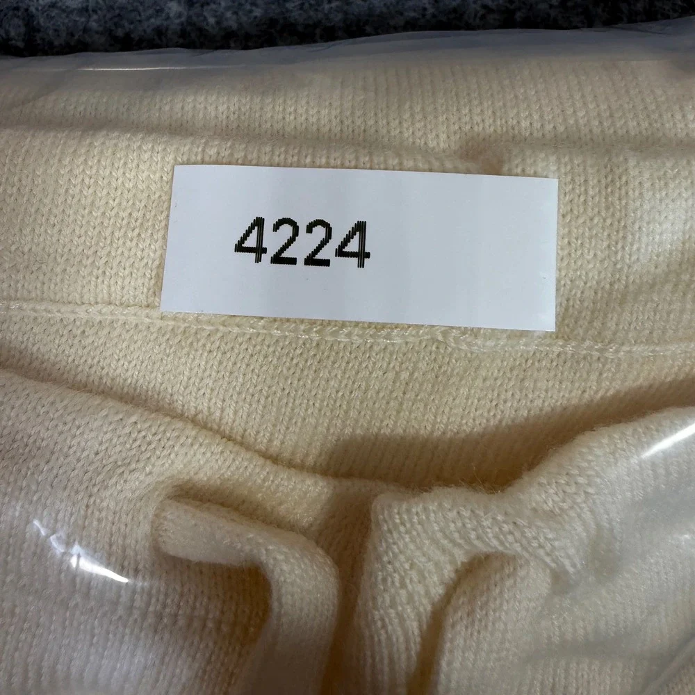 Banana Republic Cowl Neck Drawstring Sweater Womens XS Cream Merino Wool EUC